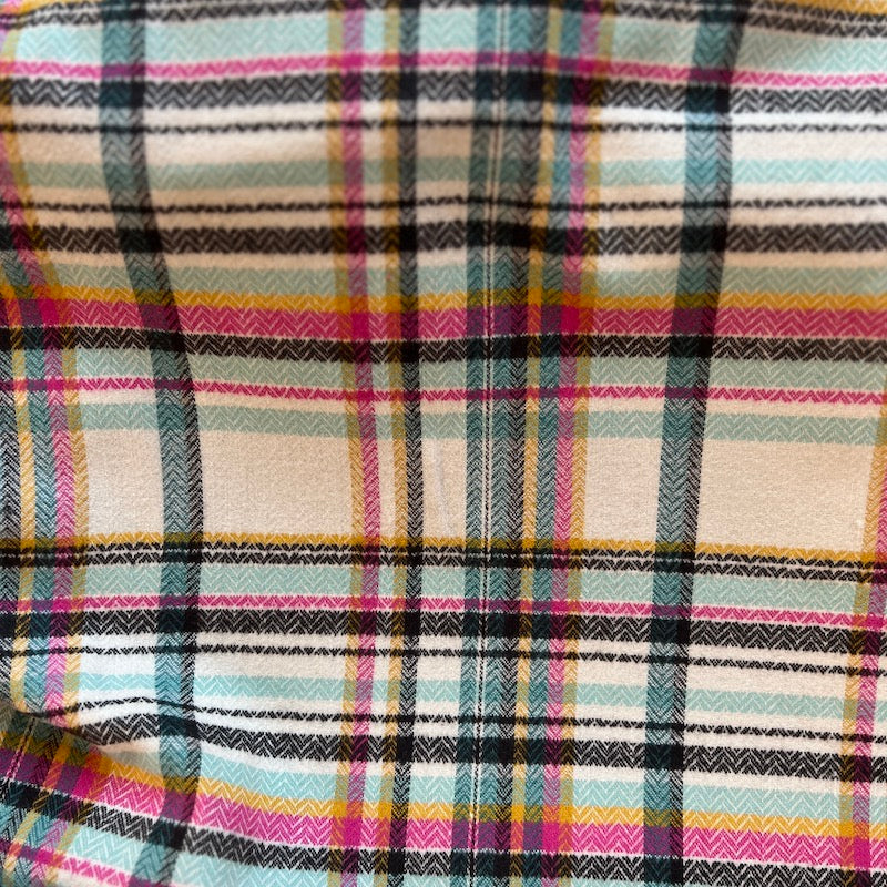 Art Gallery - Highland Flannel - Sketch Plaid - Tealberry