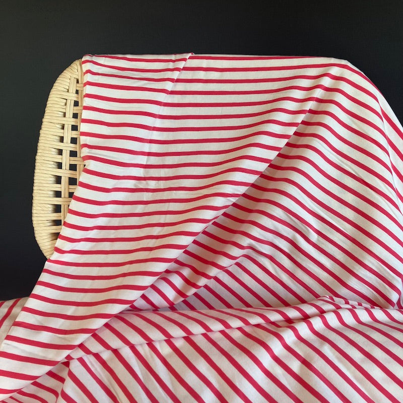 Art Gallery - Jersey - Striped Apart - Pink