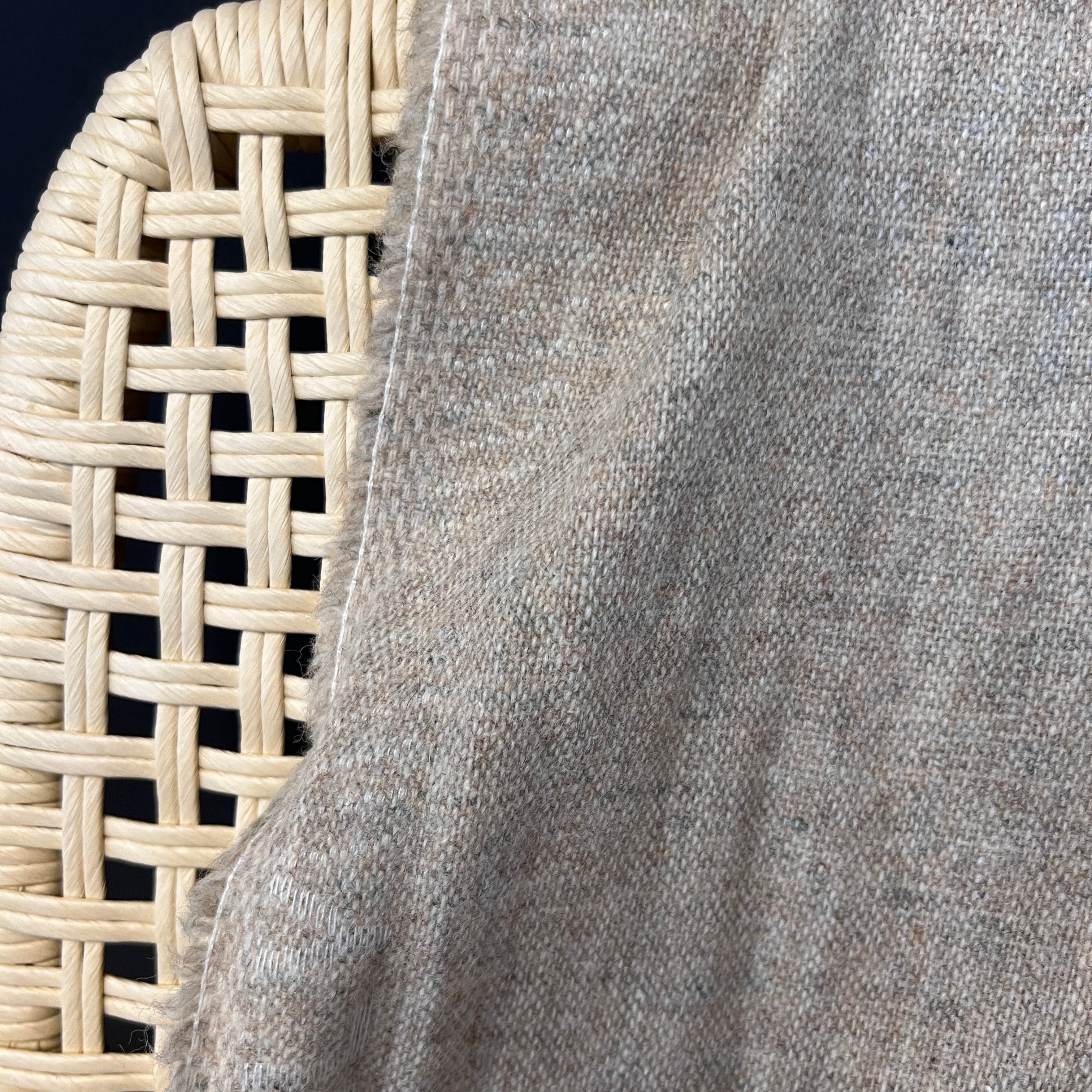 Deadstock - Shetland Wool Coating - Sandstone Heather