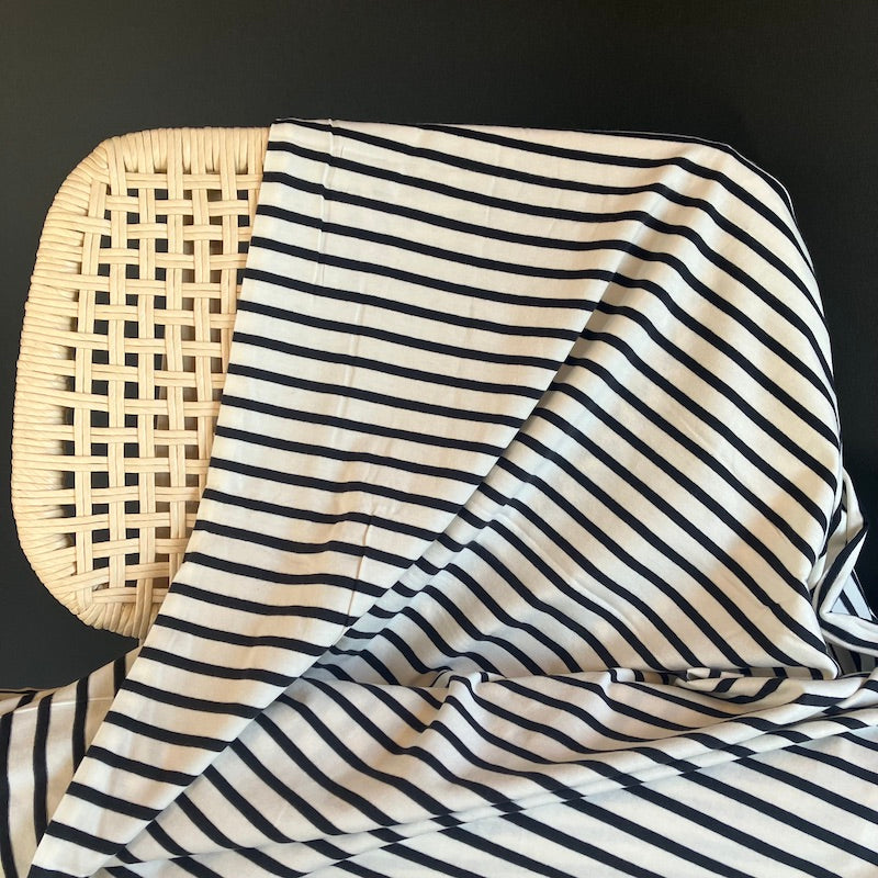 Art Gallery - Jersey - Striped Apart - Caviar