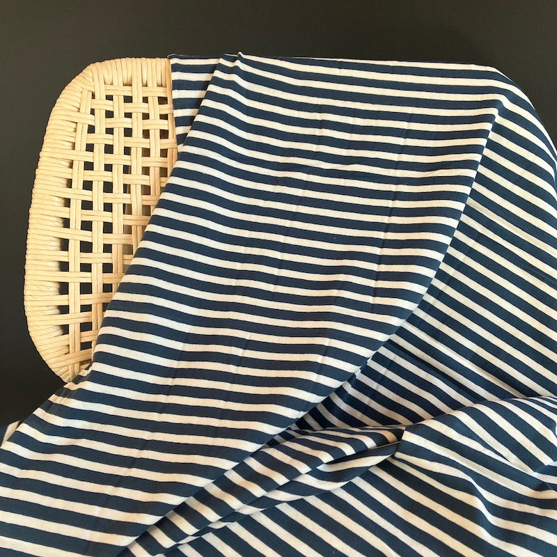 Art Gallery - Jersey - Striped Alike - Blue