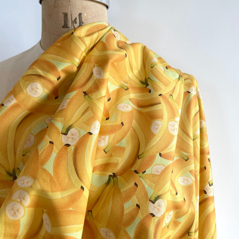 Organic cotton canvas bananas 