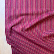 Diamond Textiles - Brushed Yarn-Dyed Cotton - Hampshire Stripe - Cranberry