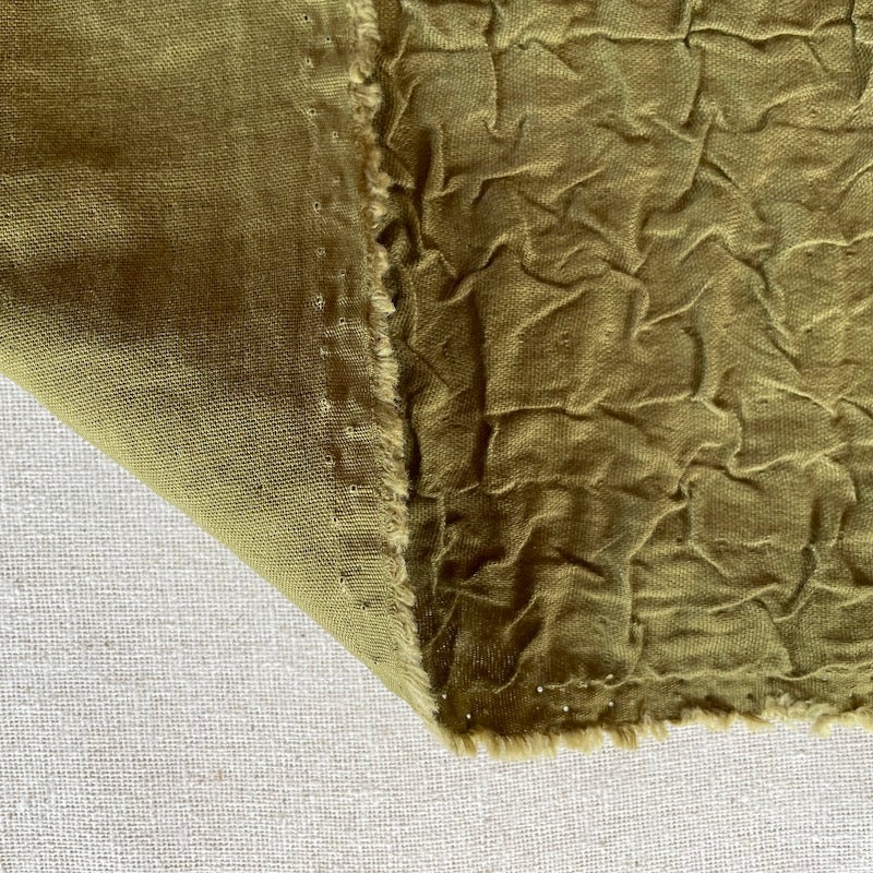 Hishiei - Crinkled Double Gauze - Olive