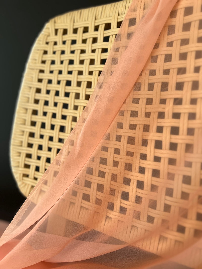 Deadstock - Silk Chiffon - Summer Peach