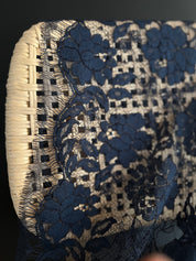 Deadstock - Lace - Navy with Roses