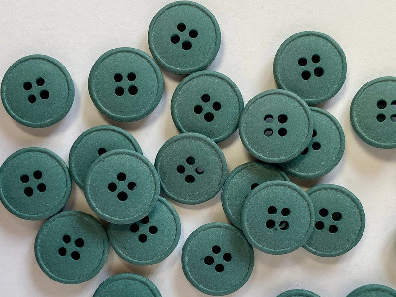 Textile Garden - Recycled Polyester Buttons - 15mm - Simple Matte - Various Colors