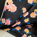 Deadstock - Nylon Swim Fabric - Tea Roses on Navy