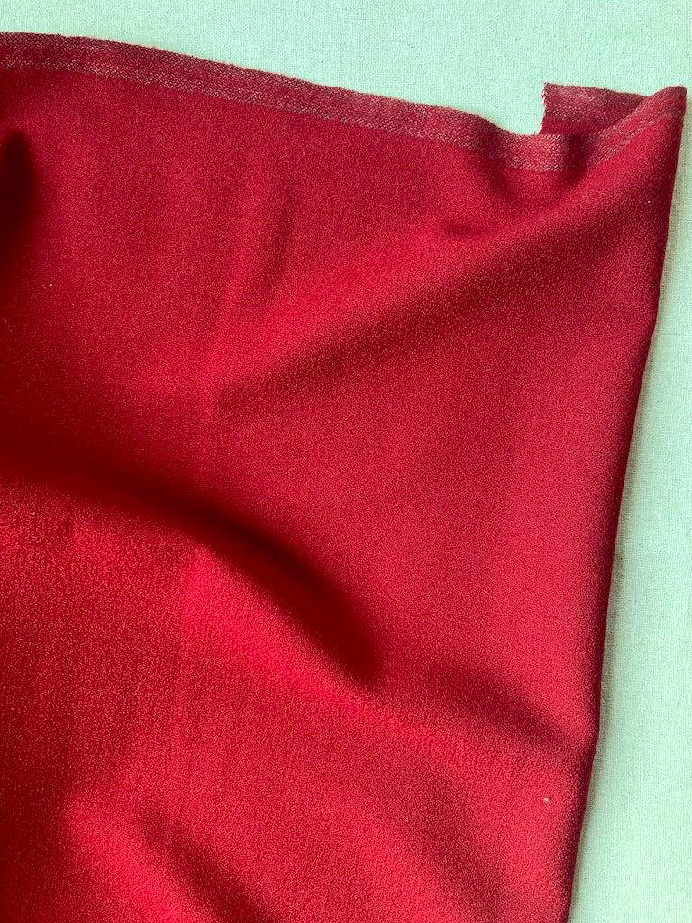 Deadstock - Wool Crepe - Wine