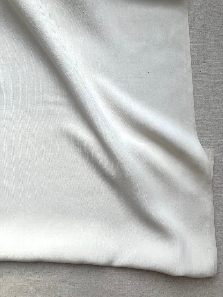 Deadstock - Silk Herringbone Twill - Cream