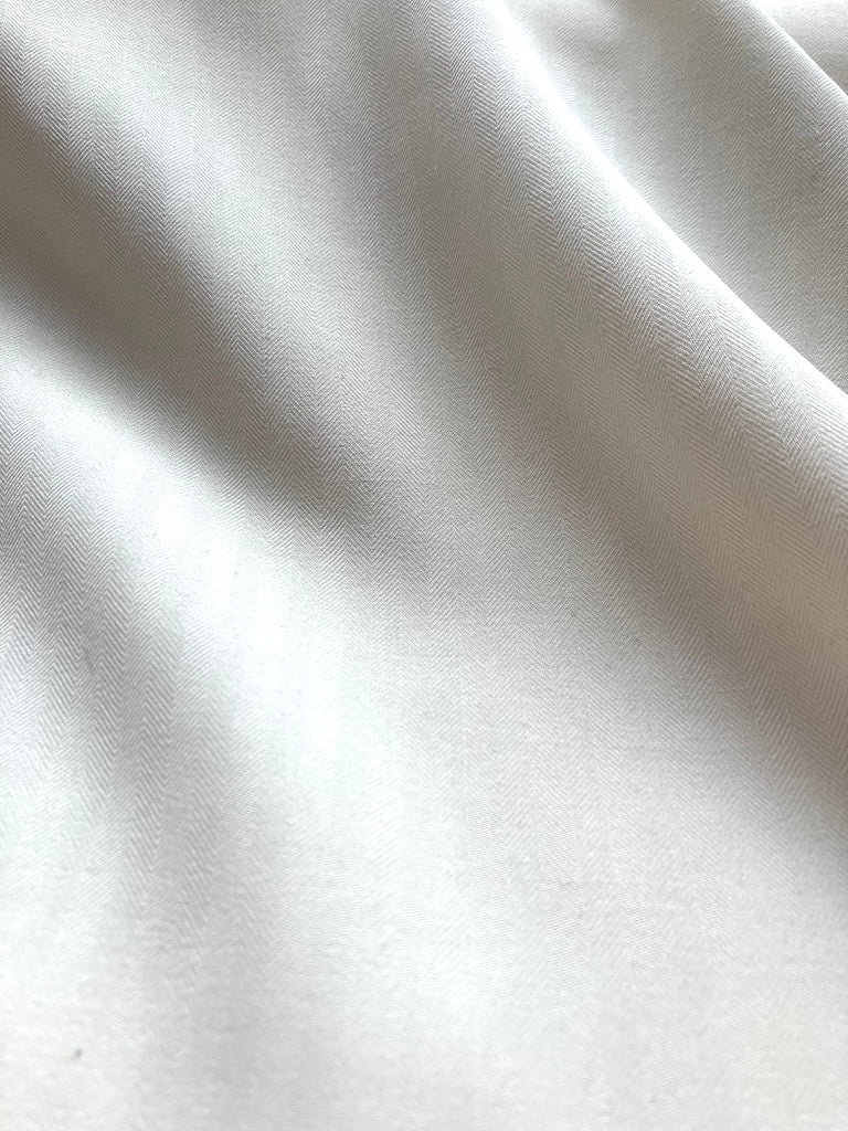 Deadstock - Silk Herringbone Twill - Cream