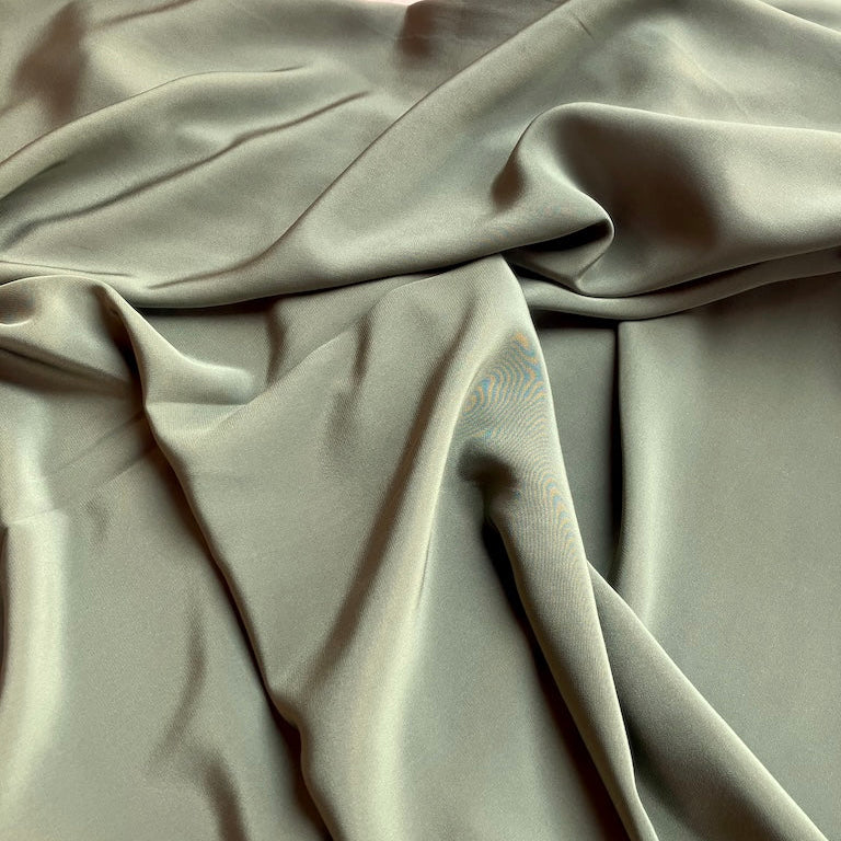 Deadstock - Silk Crepe de Chine - Olive