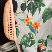 Deadstock - Cotton Lawn - Tropical Birds and Flowers on Blue