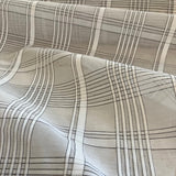 Organdy - Silk Cotton Blend - Plaid Check - Black and White