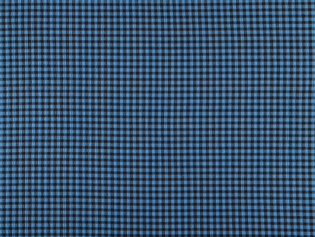 Fabric Godmother - Cotton Seersucker - Rowan Gingham - Indigo and Black