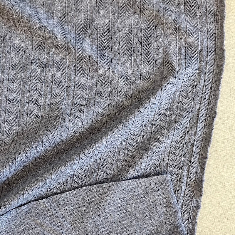 Camilla Sweater Knit - Rayon Blend - Heather Slate