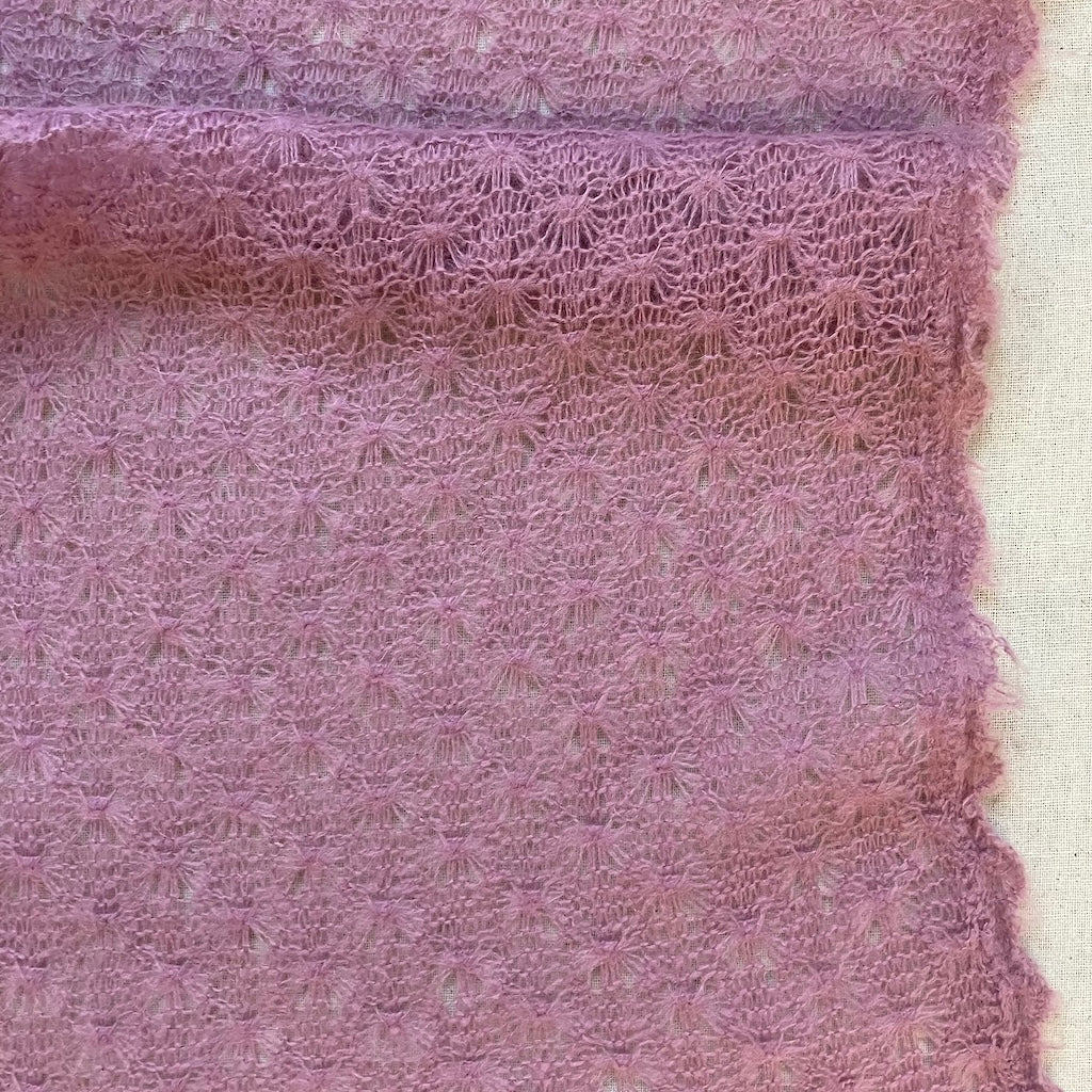 Deadstock - Wool Blend Sweater Knit - Lace - Rose