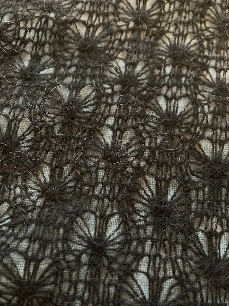 Deadstock - Wool Blend Sweater Knit - Lace - Espresso