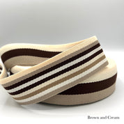 Double Sided Striped Webbing - 40mm (1 1/2") - Various Colors