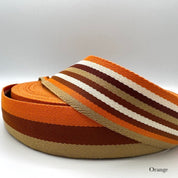 Double Sided Striped Webbing - 40mm (1 1/2") - Various Colors