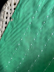 Hokkoh - Embroidered Cotton - Spring Green with White