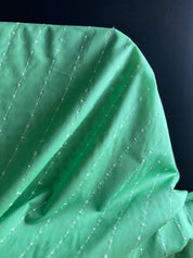 Hokkoh - Embroidered Cotton - Spring Green with White