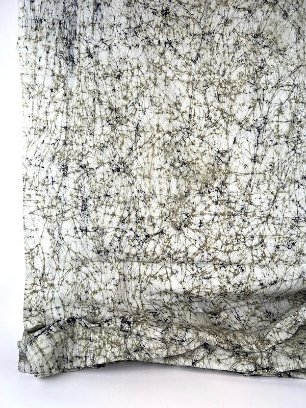 Indian Batik - Cotton - Crackle - Black And Grey