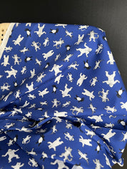 Orimono - Cotton Sheeting - Animal Toss - Royal