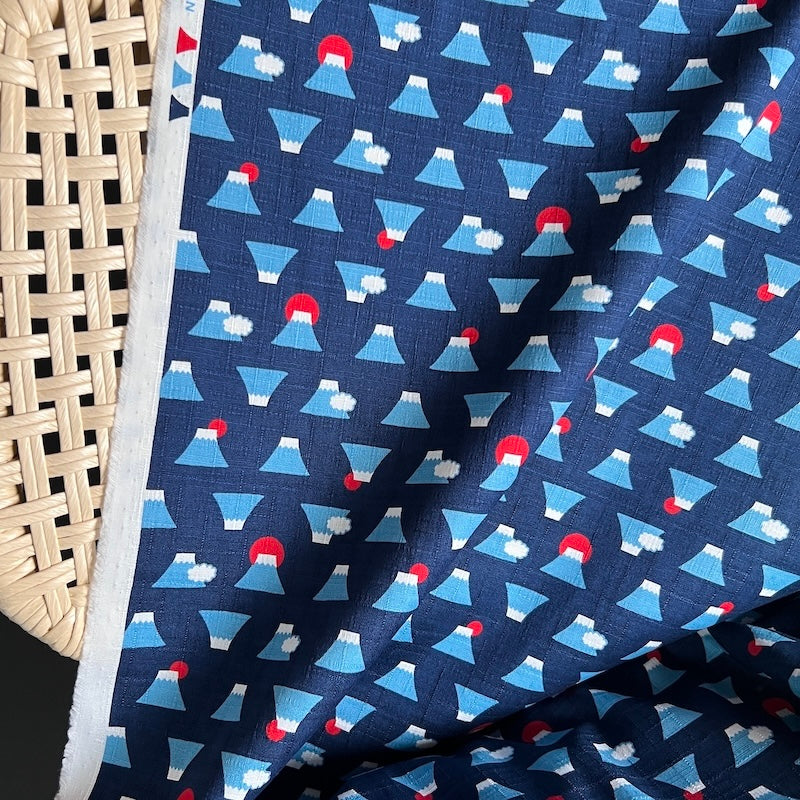 Cosmo - Cotton Dobby - Mt Fuji - Indigo
