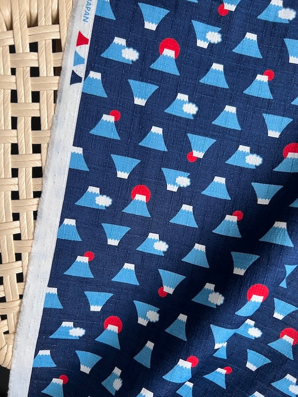 Cosmo - Cotton Dobby - Mt Fuji - Indigo