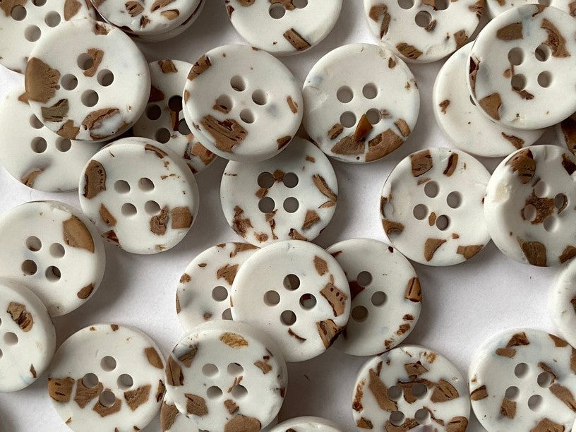 Textile Garden - Recycled Polyester Button - 15mm - Chips - Various Colors