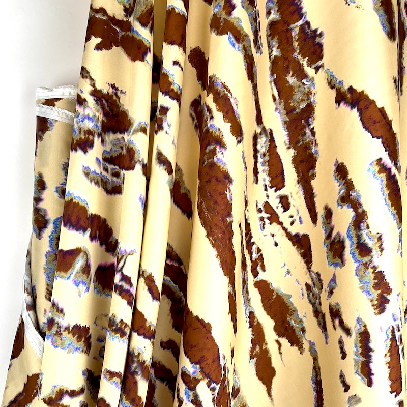 EcoVero - Charmeuse - Abstract - Butterscotch and Chocolate