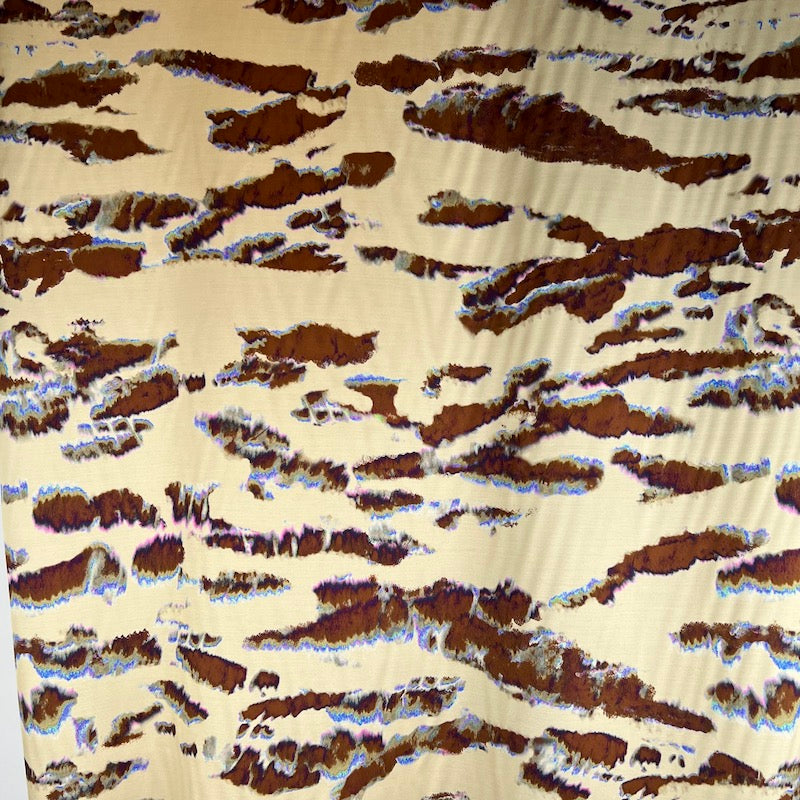 SALE EcoVero - Charmeuse - Abstract - Butterscotch and Chocolate