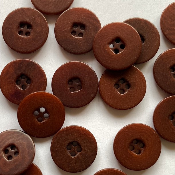 Textile Garden - Flat-Rim Corozo Button - 15mm - Various Colors