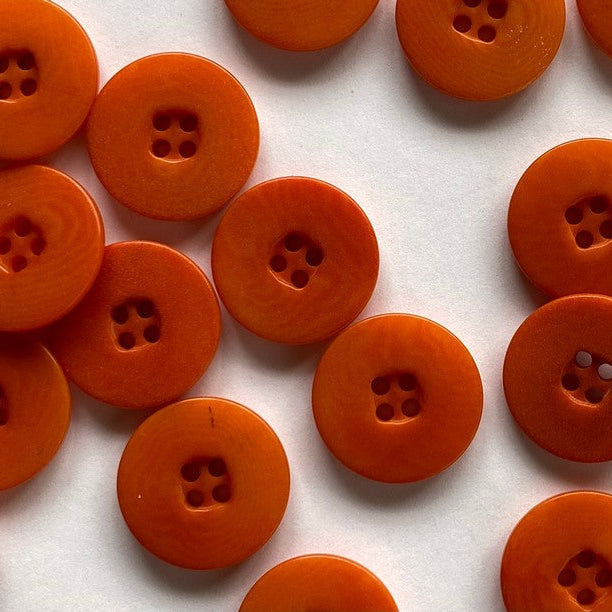 Textile Garden - Flat-Rim Corozo Button - 15mm - Various Colors