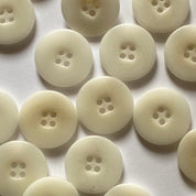 Textile Garden - Flat-Rim Corozo Button - 15mm - Various Colors