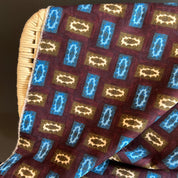 Deadstock - Double Weave Printed Cotton Jacquard - Plankton - Brown