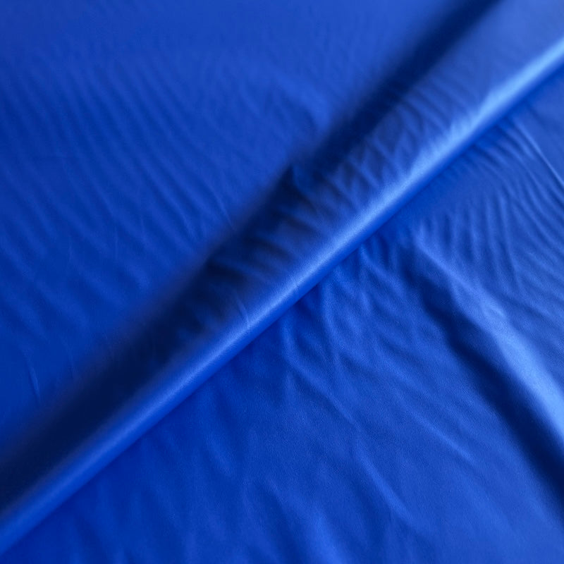 Deadstock - Faux Stretch Leather - Spirulina Blue