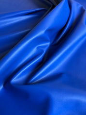 Deadstock - Faux Stretch Leather - Spirulina Blue