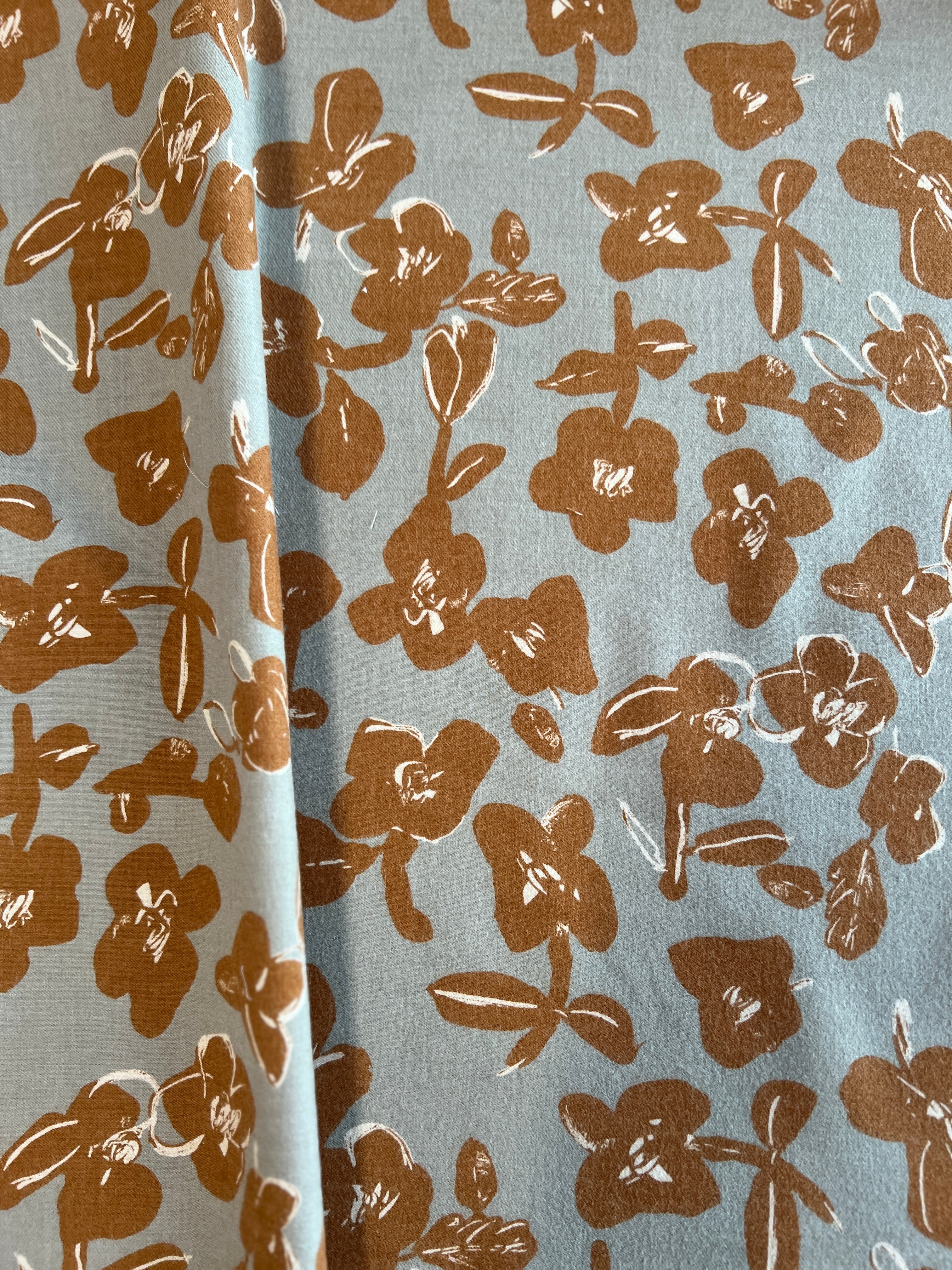 Hokkoh - Brushed Cotton Viella - Flowers - Caramel on Cloud
