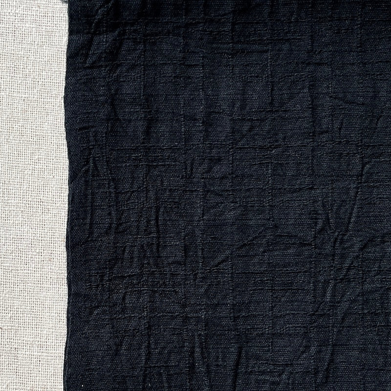 Morikiku - Cotton Dobby - Wrinkle - Black