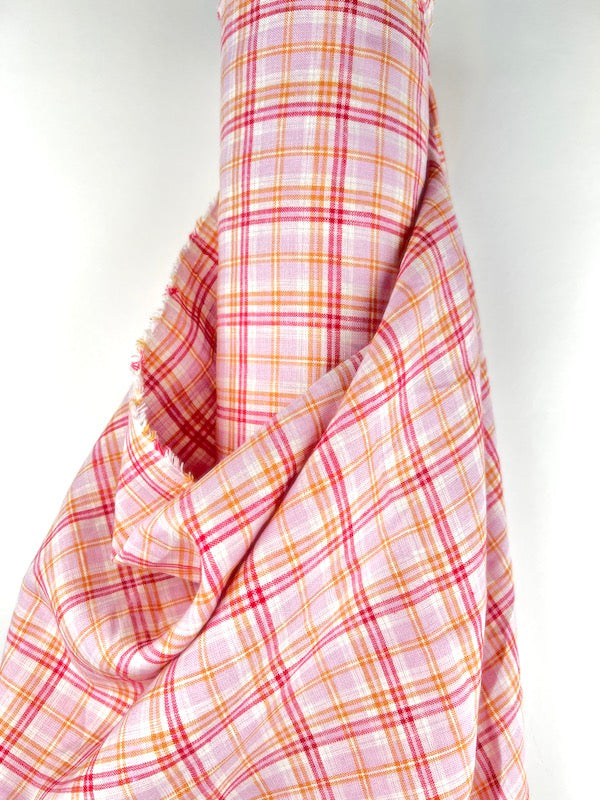 Lino Textile - Linen - Plaid - Pink