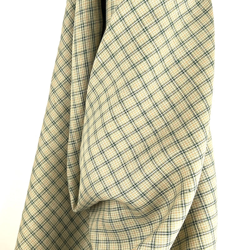 Lino Textile - Linen - Plaid - Green and Tan