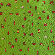Pattern of shrimp and ebi on a green background