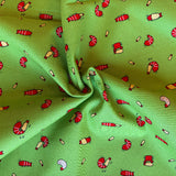 Cosmo - Cotton Sheeting - Cute Shrimp & Ebi Scatter