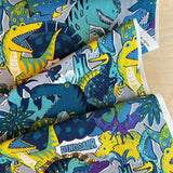 Kokka - Cotton Oxford - Bright Dinosaurs