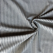 Cosmo - Yarn-Dyed Narrow Stripe Cotton - Ivory & Gray