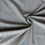 Cosmo - Yarn-Dyed Narrow Stripe Cotton - Ivory & Gray