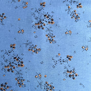 Hokkoh - Cotton Broadcloth - Blue Abstract Rose Bouquet