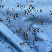 Hokkoh - Cotton Broadcloth - Blue Abstract Rose Bouquet